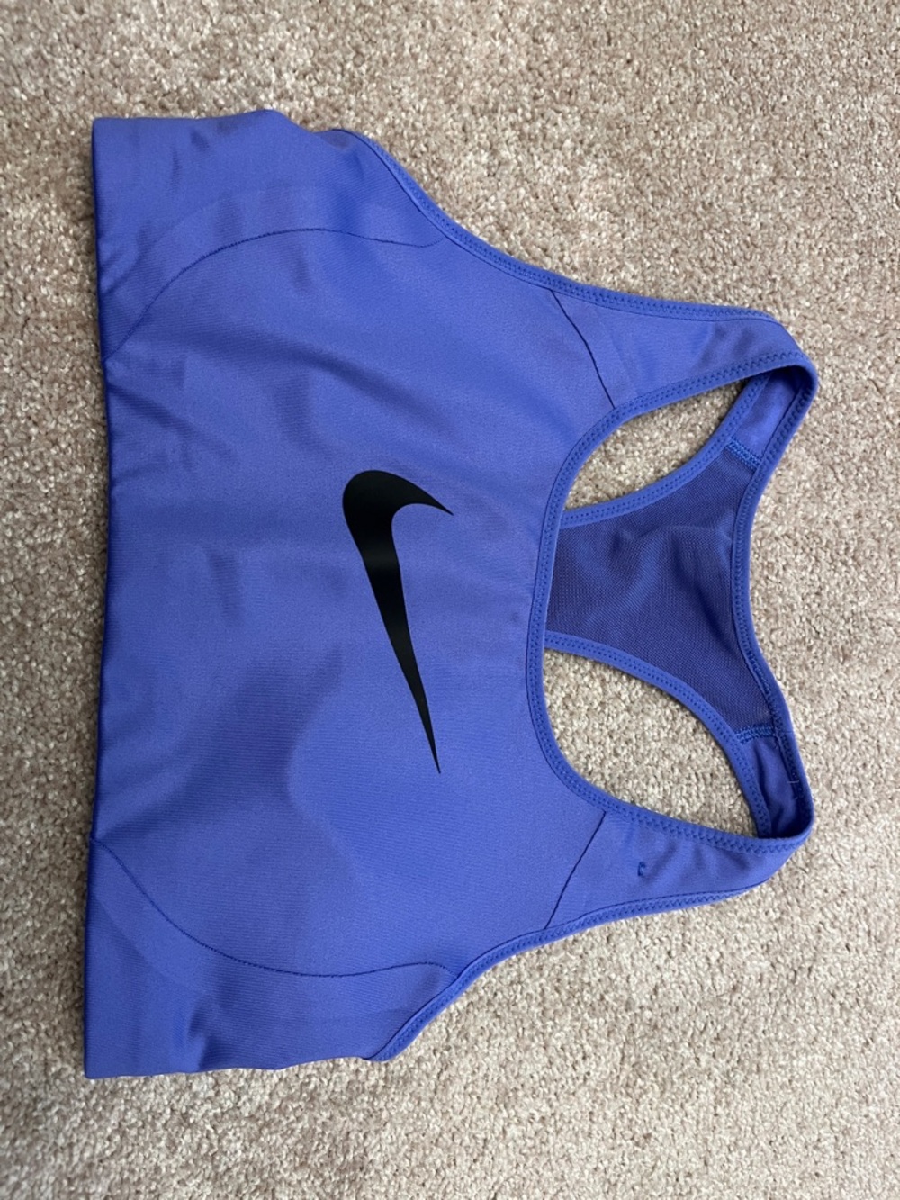 Nike Purple Racerback Sports Bra with Black Swoosh
